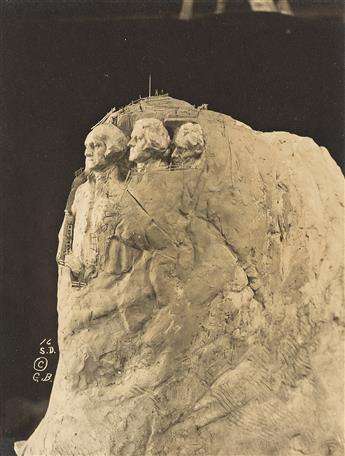 GUTZON BORGLUM (1867-1941) A photograph of a model of Mount Rushmore.